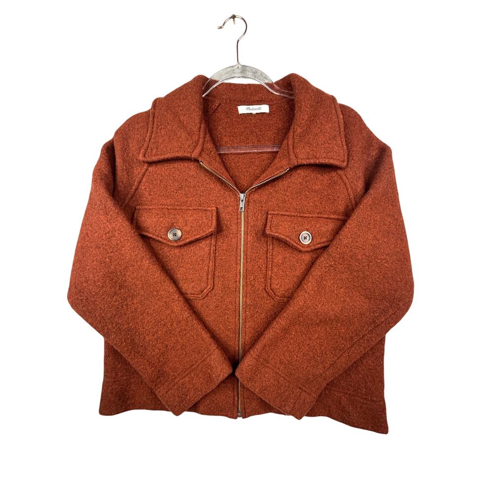 Madewell Rust Wool Zip Jacket - Picture 2 of 14